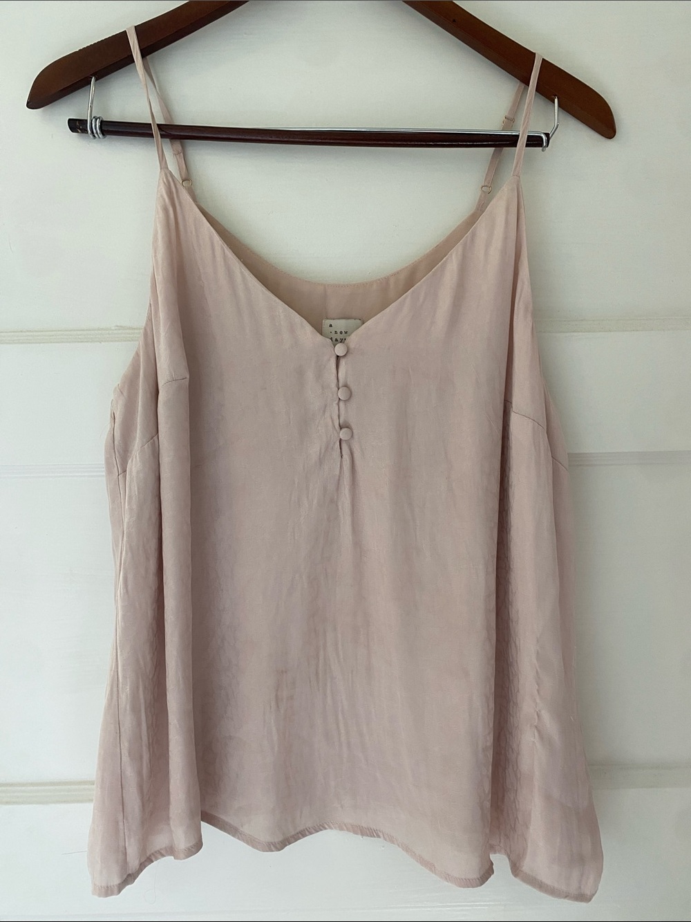 a new day Blush Pink Spaghetti Strap Button-Front Cami